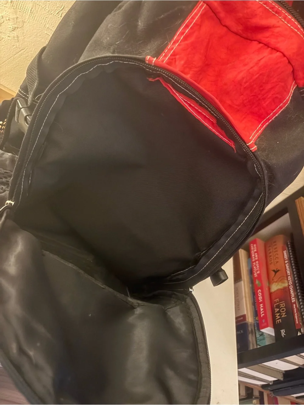 Black & Red Men's Backpack - Versatile Travel Bag